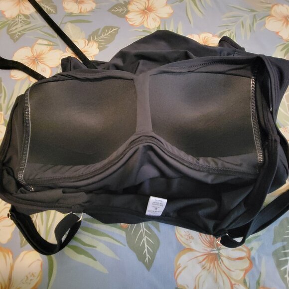 Ocean Blues Women’s Plus Size One Piece Bathing Suit Tummy Control- XL- Black - Picture 7 of 9